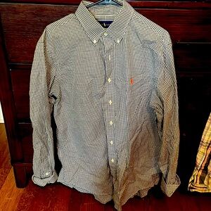 Polo Ralph Lauren button up; like new ; Hunter green